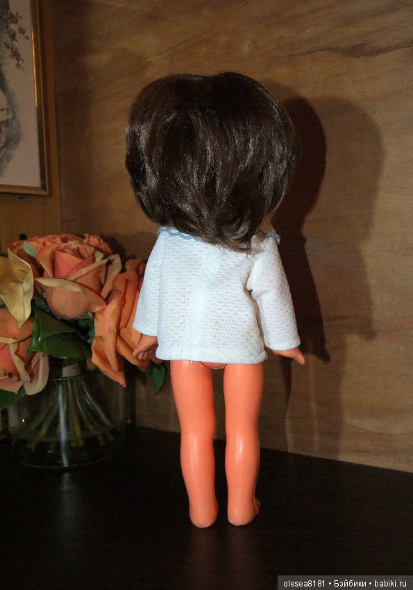 Винтажная немецкая кукла от Sonni, карезлазая шатенка (фото 8)