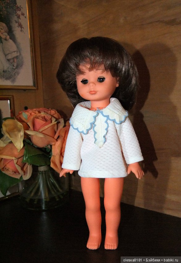 Винтажная немецкая кукла от Sonni, карезлазая шатенка