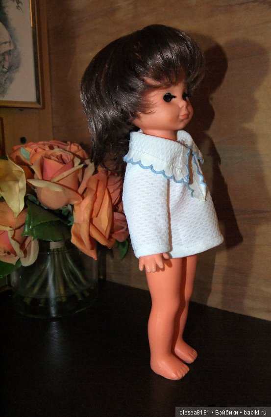 Винтажная немецкая кукла от Sonni, карезлазая шатенка (фото 7)