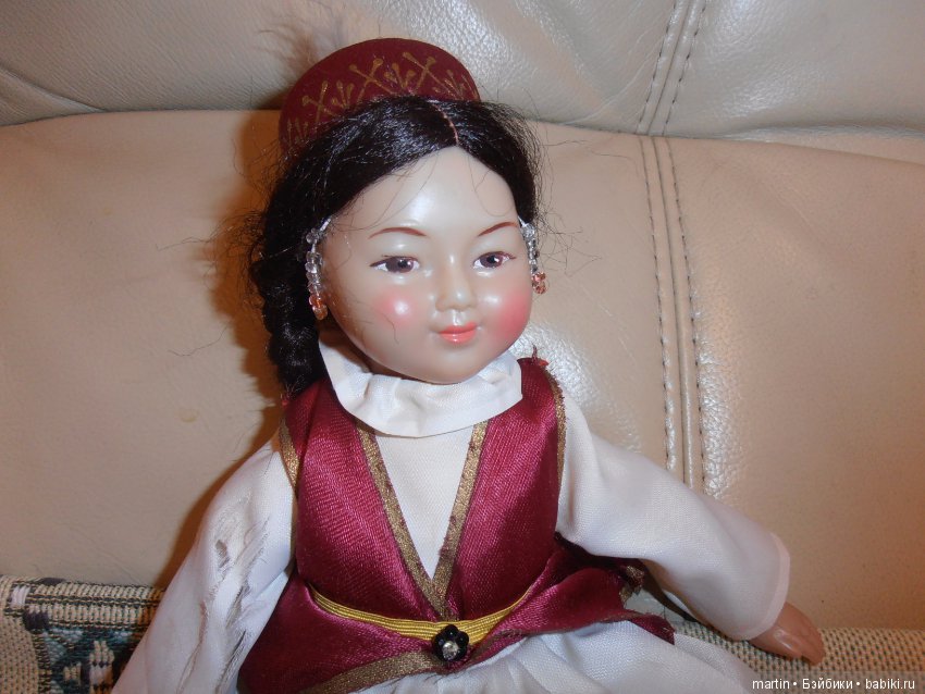 Кукла "казашка" из серии 15 республик,ф-ка сувенирных и подарочных игрушек.Мягкое тело (фото 7)