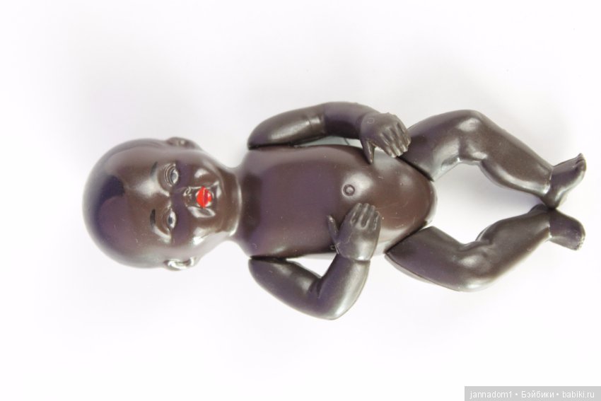 Винтажная куколка-негритенок Schildkrot, высота 10 см (фото 7)