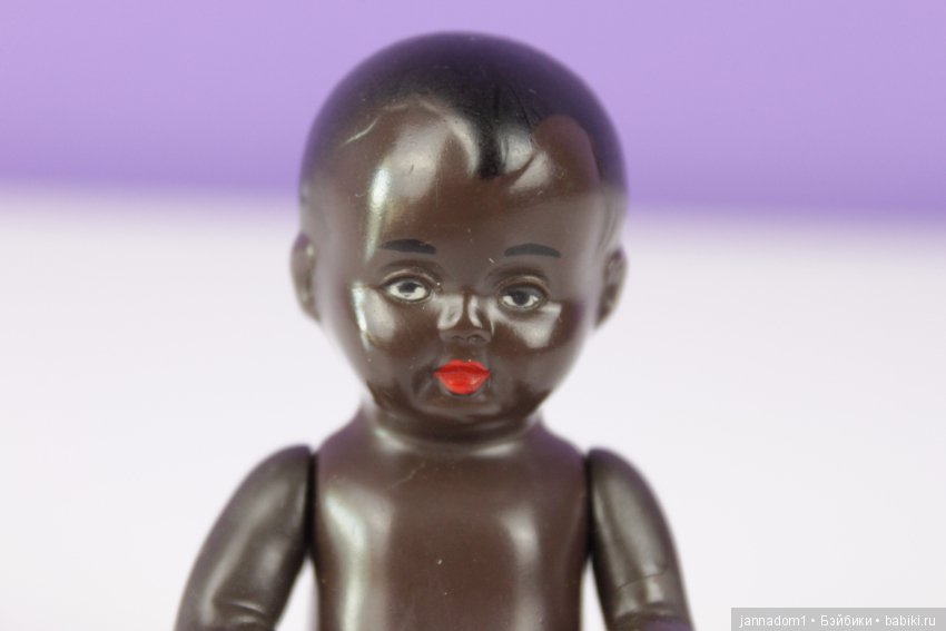 Винтажная куколка-негритенок Schildkrot, высота 10 см (фото 6)