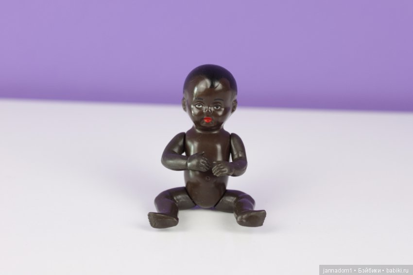 Винтажная куколка-негритенок Schildkrot, высота 10 см
