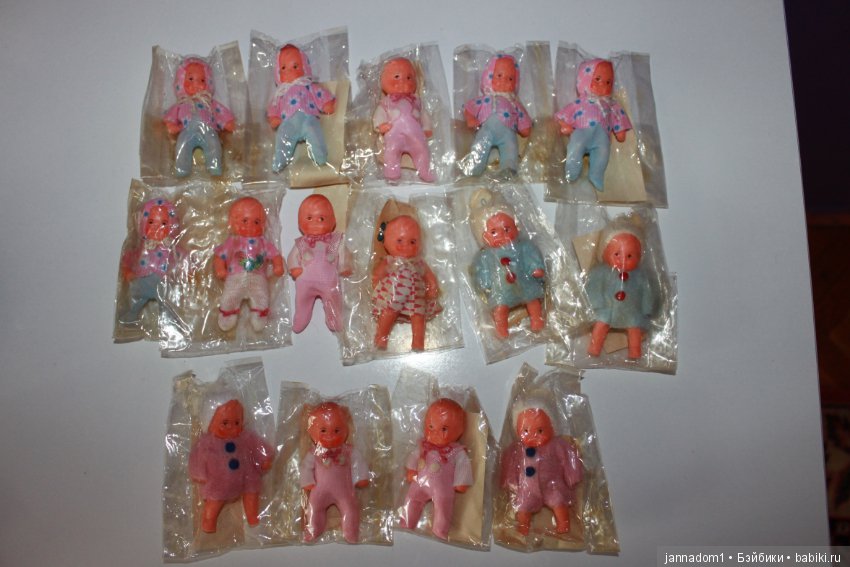 Пупсики резиновые Ари в упаковочке, 6,5 см. Новые, 1970 годы, ГДР