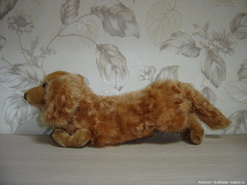 Старинная игрушка такса Steiff , 16 см