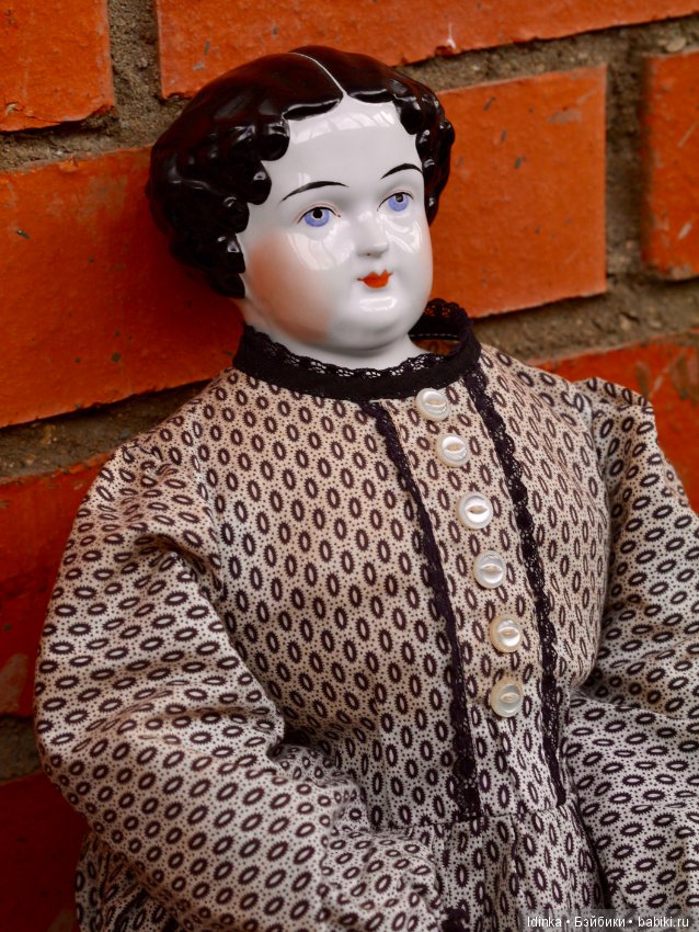 Антикварная кукла China Head Doll редкого молда (фото 3)