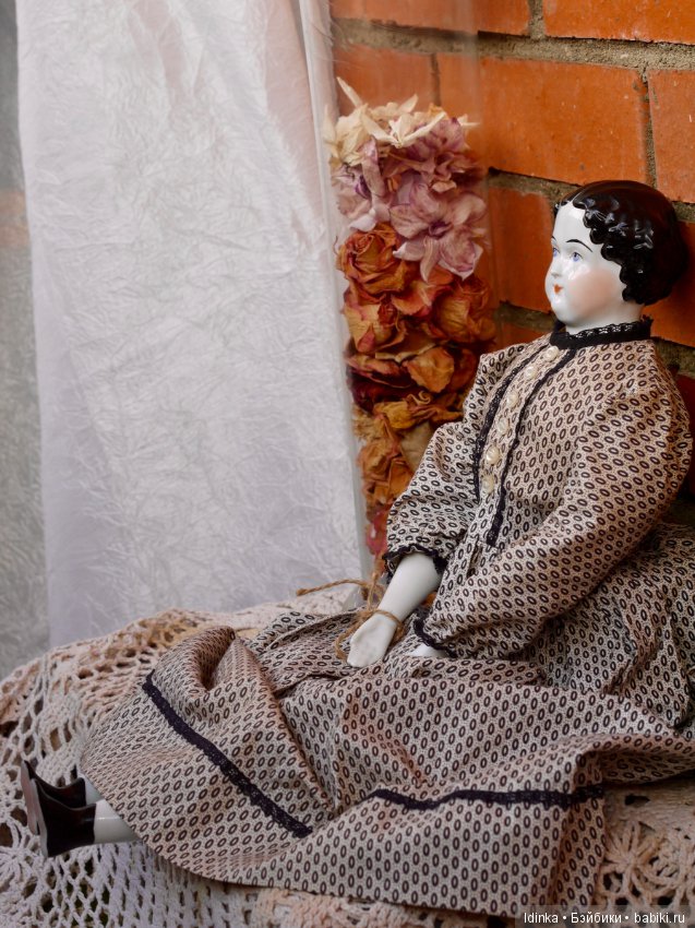 Антикварная кукла China Head Doll редкого молда