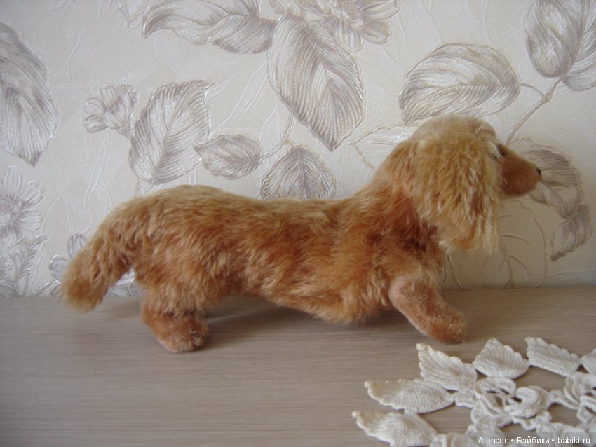Старинная игрушка такса Steiff, 13 см (фото 4)