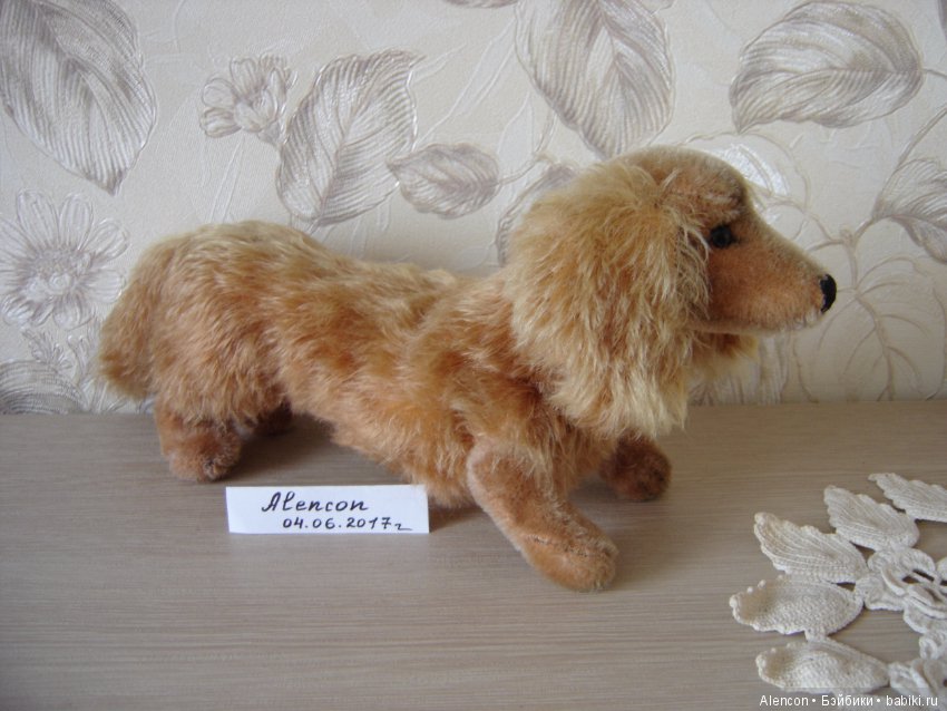 Старинная игрушка такса Steiff, 13 см (фото 7)