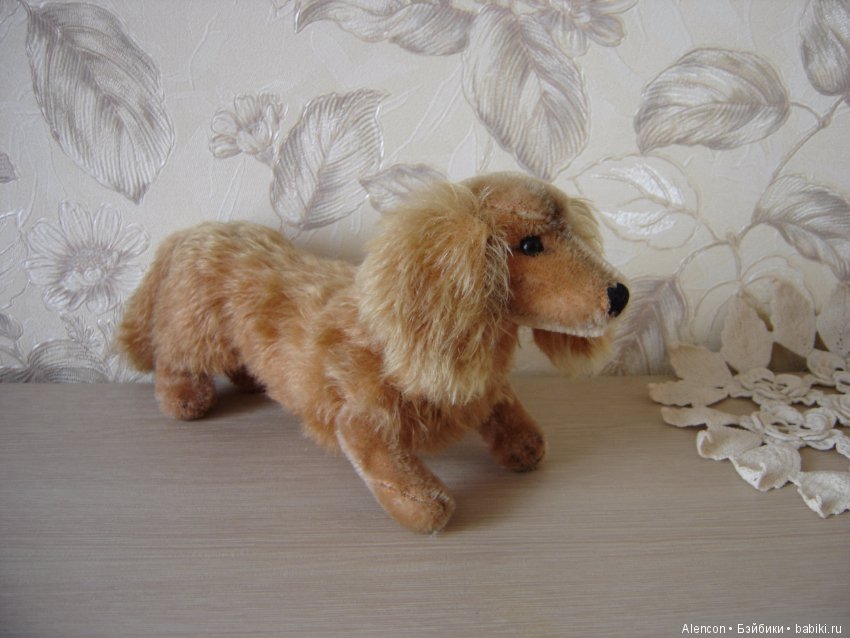 Старинная игрушка такса Steiff, 13 см (фото 6)