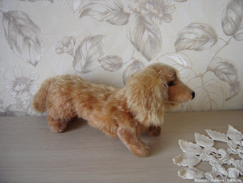 Старинная игрушка такса Steiff, 13 см (фото 5)
