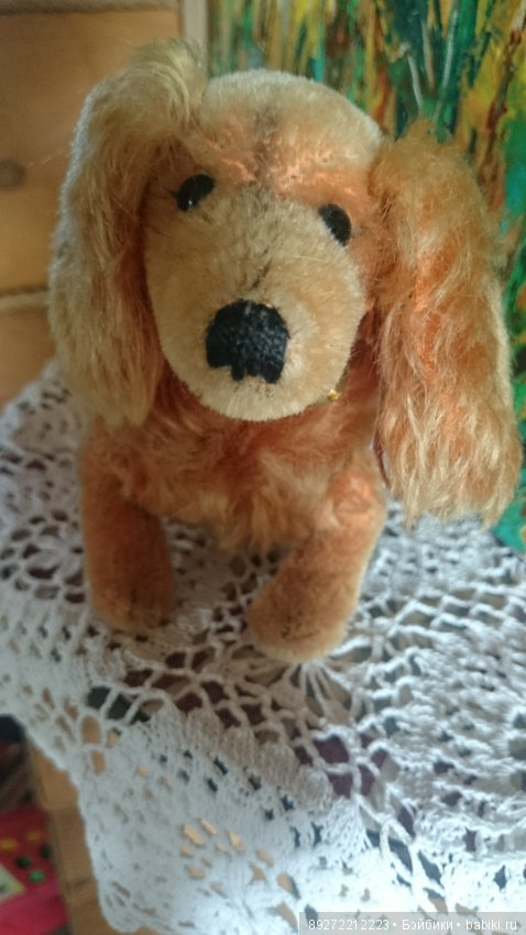 Старинная антикварная игрушка собака такса Steiff (фото 5)