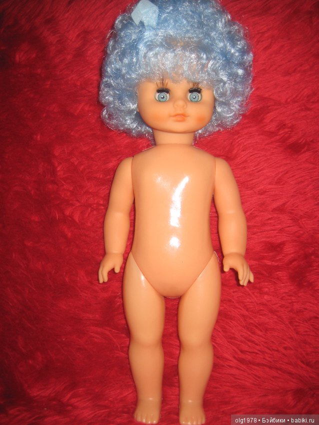 Кукла ГДР с голубыми волосами.Мальвина.Новая (фото 2)