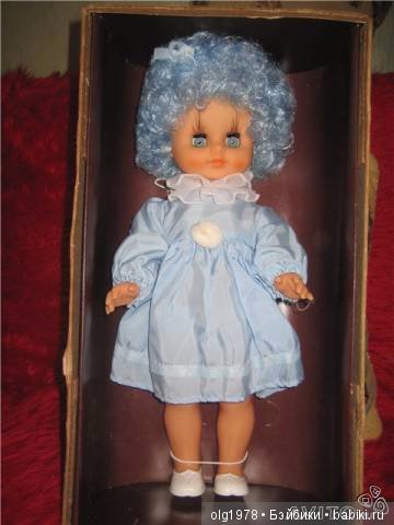 Кукла ГДР с голубыми волосами.Мальвина.Новая