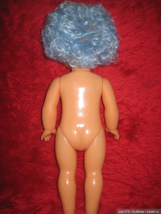 Кукла ГДР с голубыми волосами.Мальвина.Новая (фото 3)