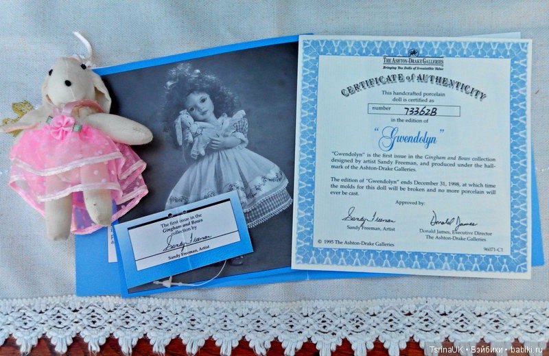 Прекрасная кукла Gwendolyn со своим любимым зайчиком (фото 5)