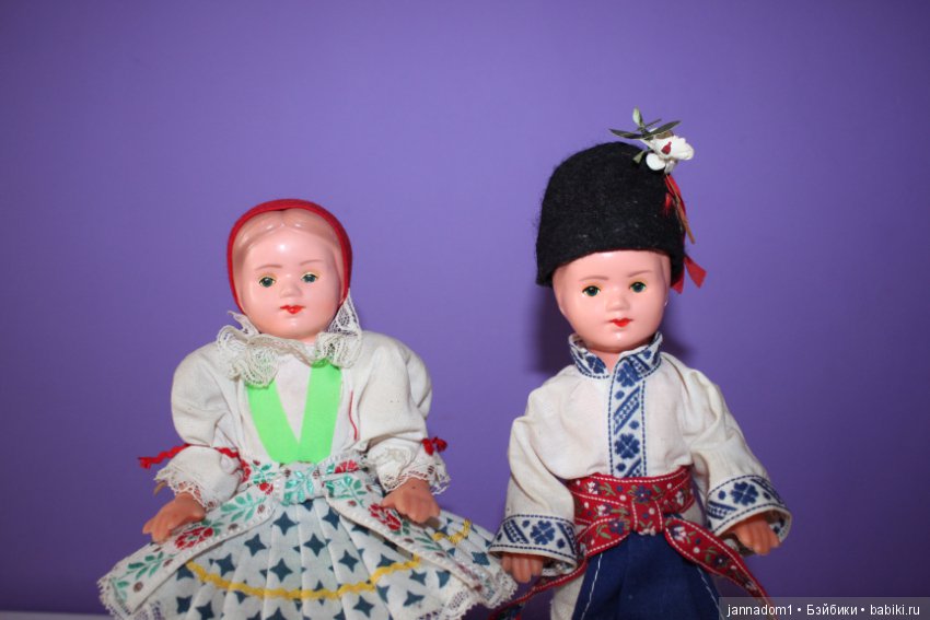 Винтажная парочка с рельефными волосами, родом из Чехословакии (фото 3)