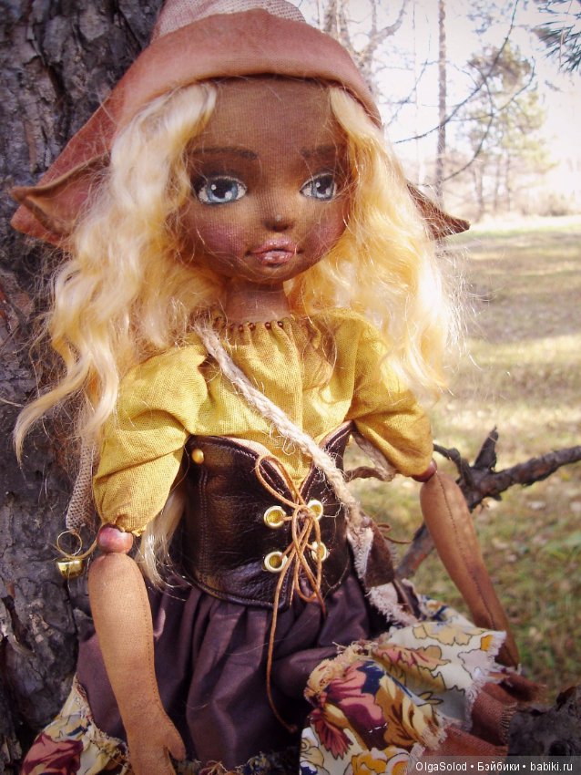 Эльфушка Ариэль, текстильная кукла (фото 5)