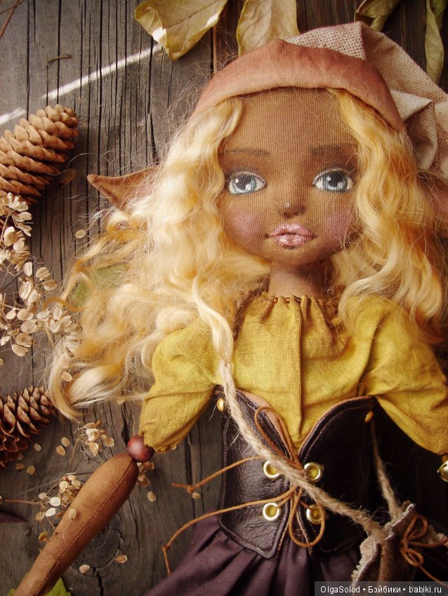 Эльфушка Ариэль, текстильная кукла (фото 2)