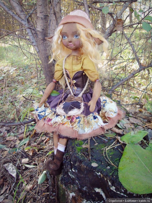 Эльфушка Ариэль, текстильная кукла (фото 4)