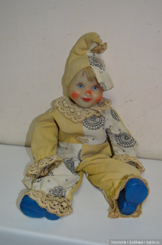 Кукла СССР "Клоун", Московский "Кругозор".Клеймо "cлоник".Замечательный и забавный (фото 2)