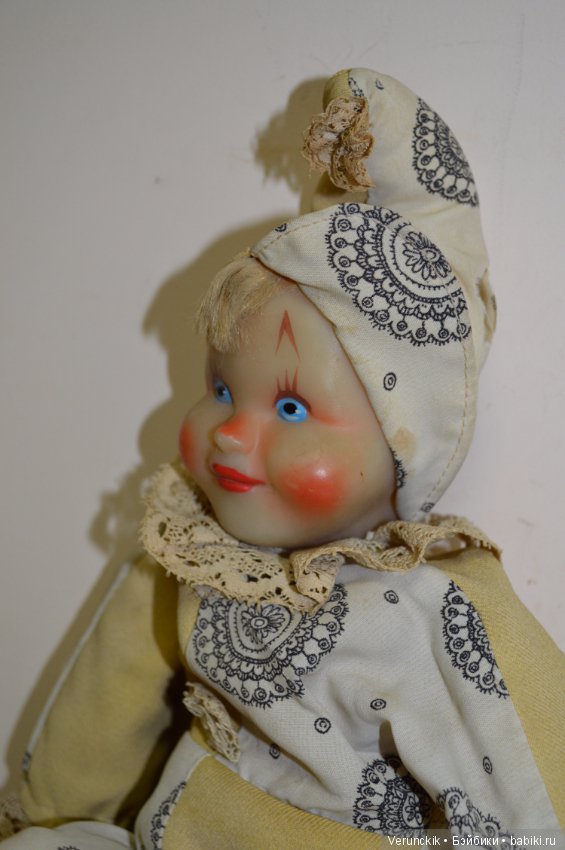 Кукла СССР "Клоун", Московский "Кругозор".Клеймо "cлоник".Замечательный и забавный (фото 7)