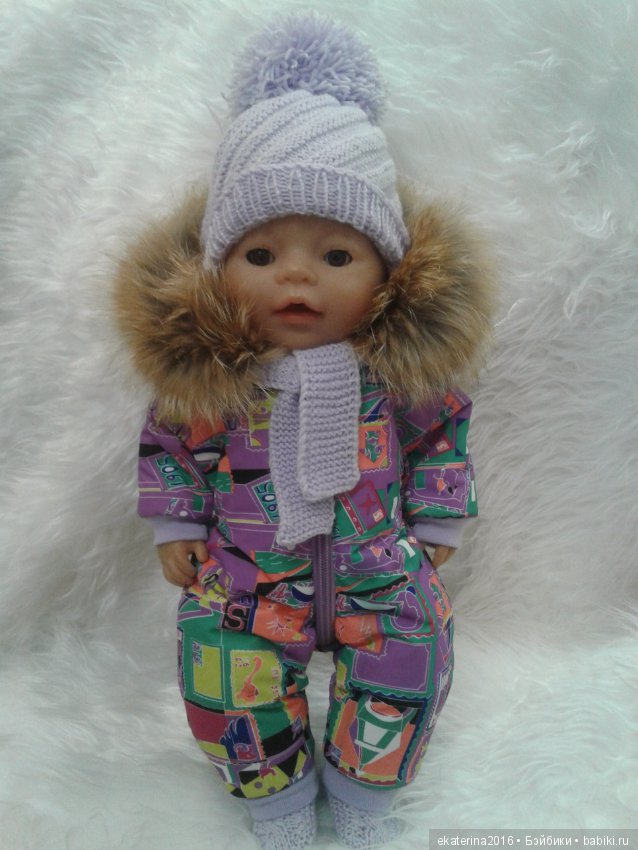 Зимняя одежда для Беби Бона - Куртка яркая зимняя (для пупса 40 - 44 см)