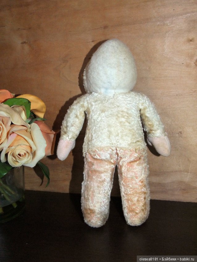 Googly. Старинная текстильная куколка Гуглик