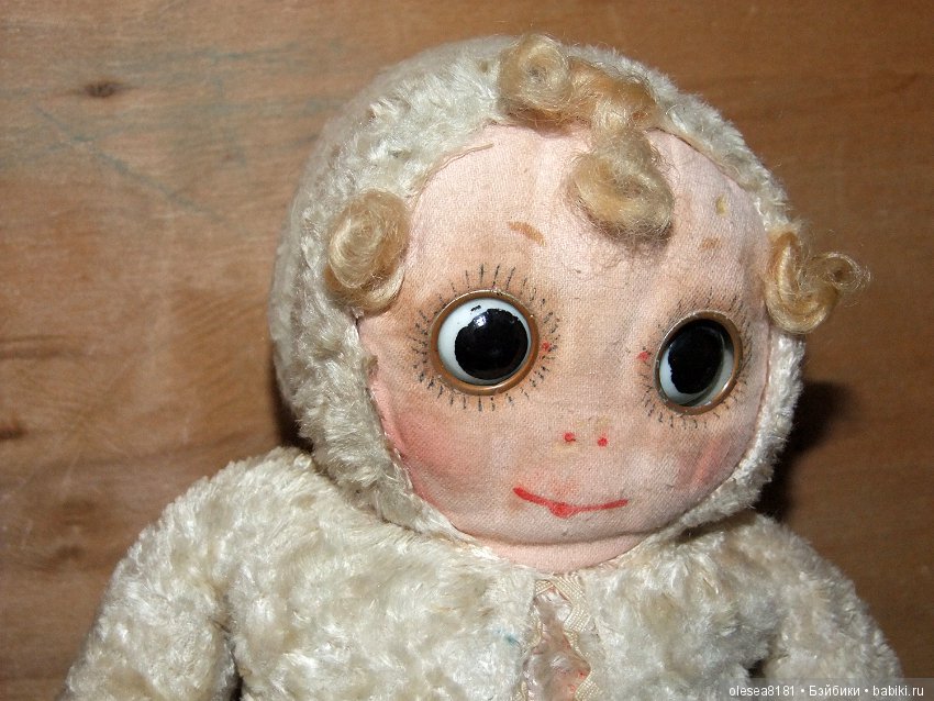 Googly. Старинная текстильная куколка Гуглик (фото 10)