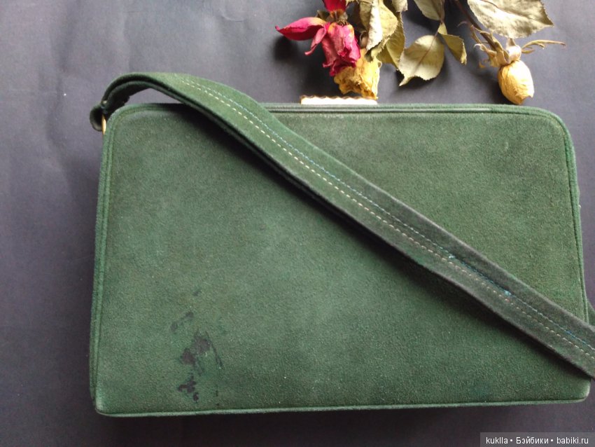 Чемоданчик сумочка винтажная для кукольного интерьера (фото 7)