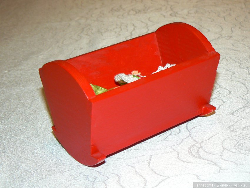 Деревянные кроватки-люльки, производство ГДР для пупсика 3-5 см (фото 7)