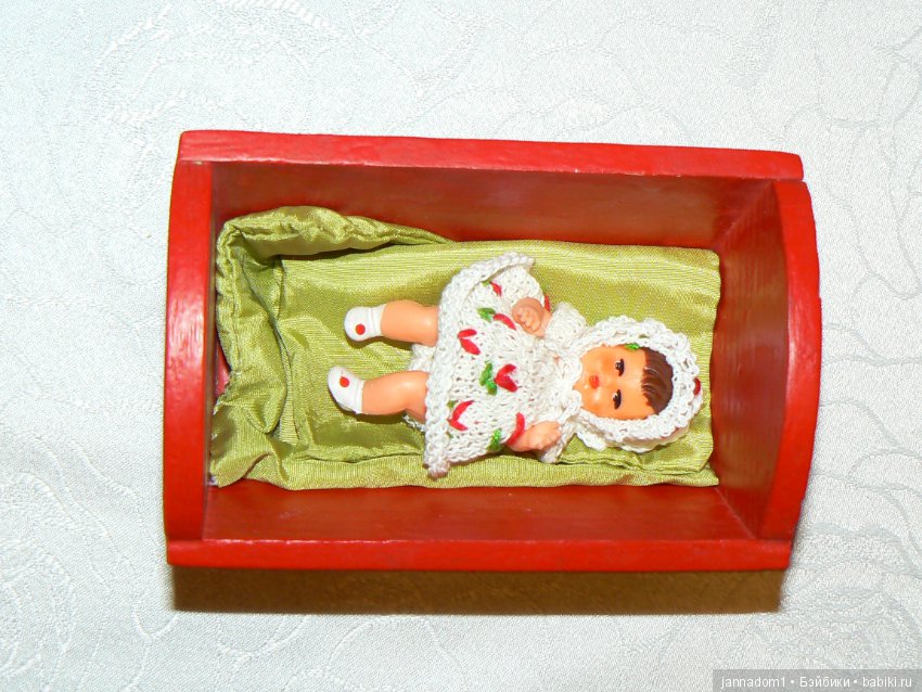 Деревянные кроватки-люльки, производство ГДР для пупсика 3-5 см (фото 6)