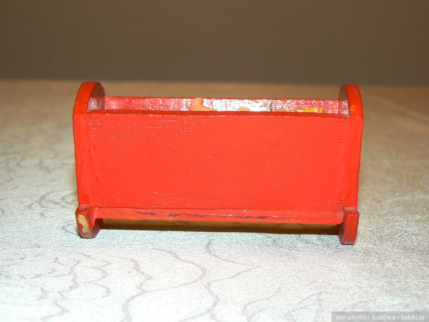 Деревянные кроватки-люльки, производство ГДР для пупсика 3-5 см (фото 4)
