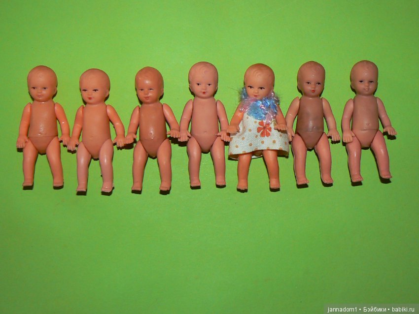 Резиновые пупсики Тебу, высота 7 см