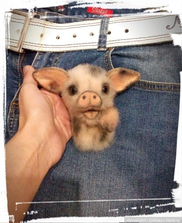 Брошь "Поросёнок" — Авторские игрушки (фото 2)