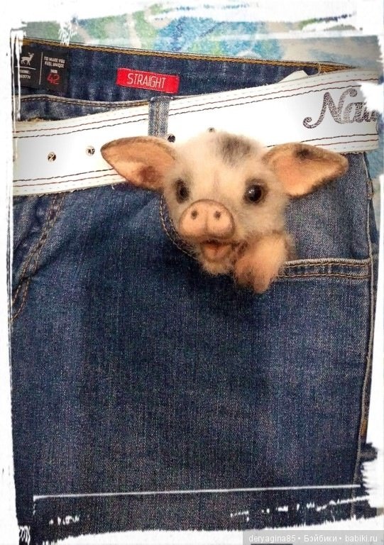 Брошь "Поросёнок" — Авторские игрушки (фото 3)