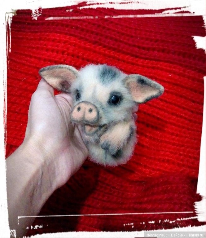 Брошь "Поросёнок" — Авторские игрушки (фото 8)