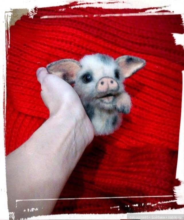 Брошь "Поросёнок" — Авторские игрушки (фото 9)