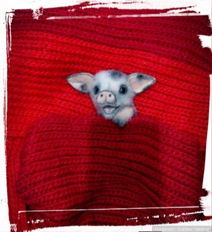 Брошь "Поросёнок" — Авторские игрушки (фото 10)