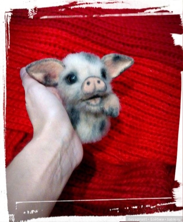 Брошь "Поросёнок" — Авторские игрушки (фото 7)