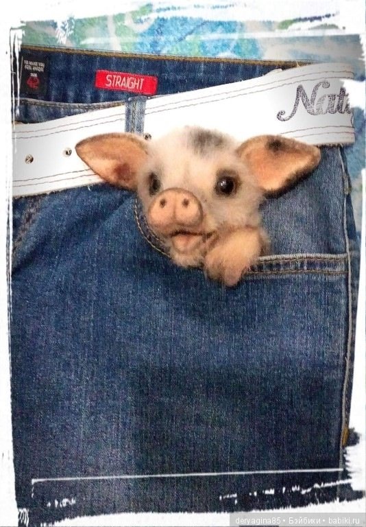 Брошь "Поросёнок" — Авторские игрушки (фото 4)