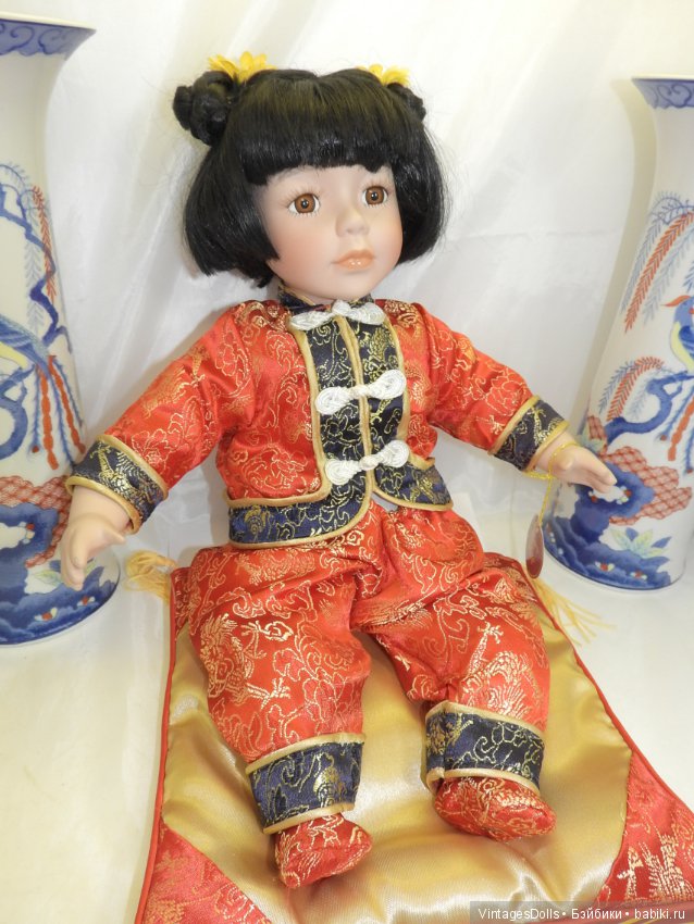 Лимитированный выпуск кукла из фарфора на подушке 'Мae' ручная работа (фото 7)