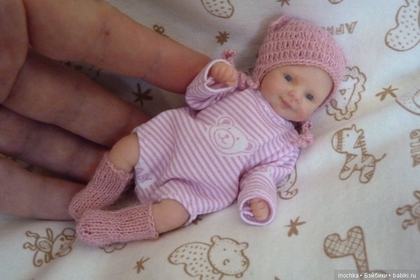 Силиконовая девочка 11см — Авторские куклы (фото 6)