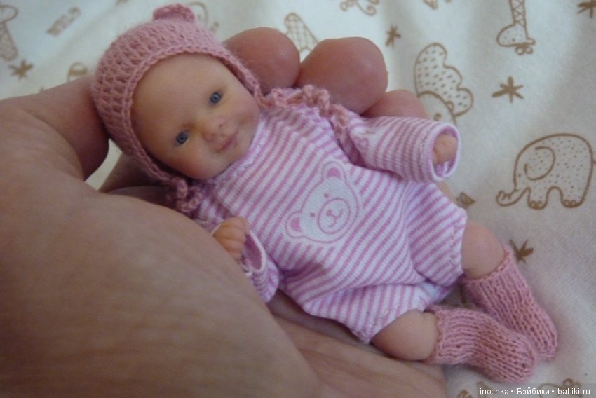 Силиконовая девочка 11см — Авторские куклы (фото 9)