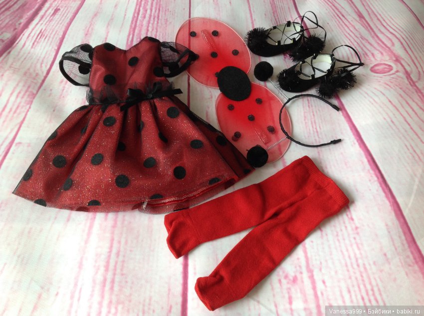 Оригинальный аутфит Ханны Божья коровка(Ladybug) 2018 г. от Готц(Gotz)