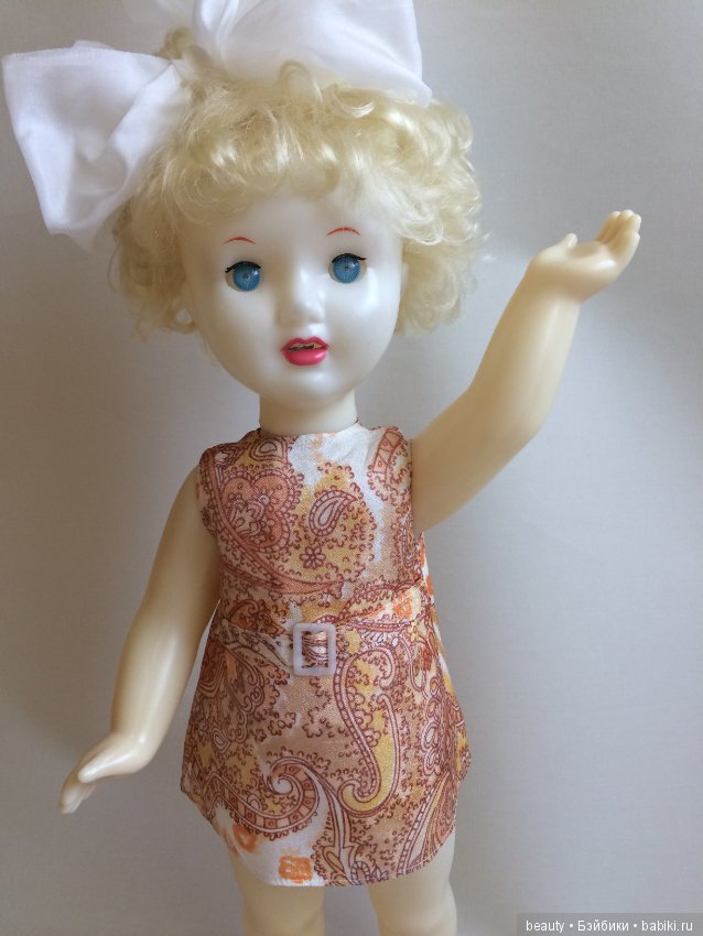 Кукла СССР/ Люда с зубками/ Саратовская ф-ка игрушки/ 65см (фото 6)