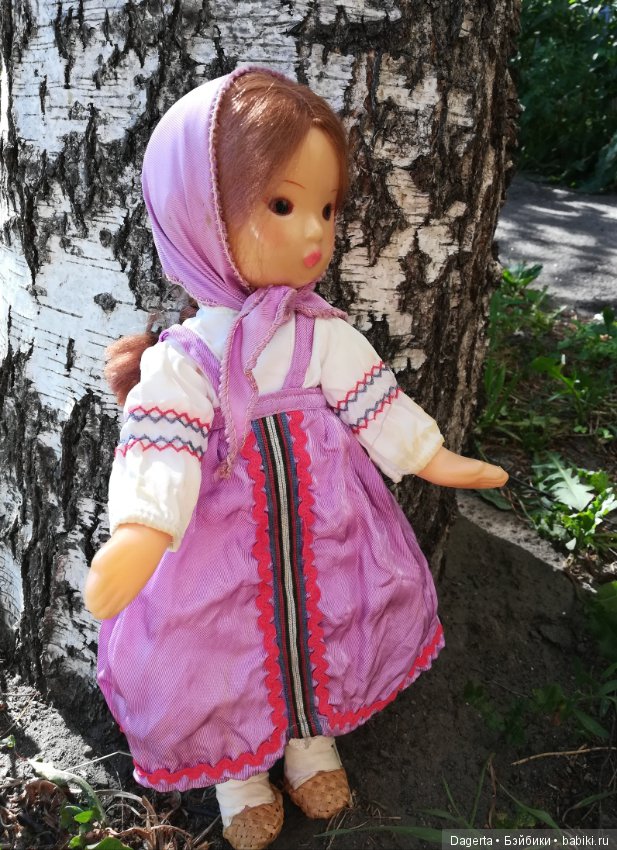 Кукла СССР в национальном костюме. Редкая! Горьковская фабрика игрушек "Мир" (фото 8)