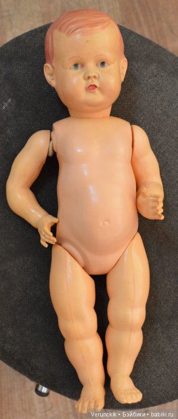 Кукла - малыш целлюлоидный . Довоенный ,ОХК .Ленинград .Клеймо .1930 - е годы .Редкая