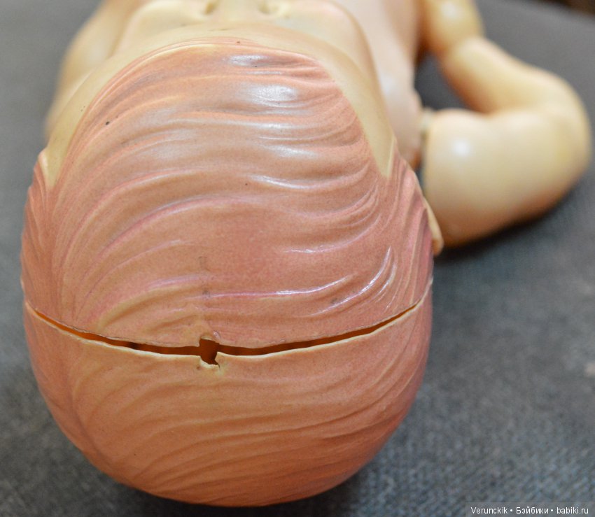 Кукла - малыш целлюлоидный . Довоенный ,ОХК .Ленинград .Клеймо .1930 - е годы .Редкая (фото 3)