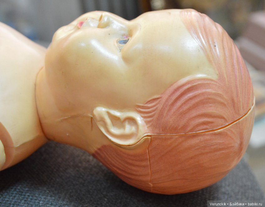 Кукла - малыш целлюлоидный . Довоенный ,ОХК .Ленинград .Клеймо .1930 - е годы .Редкая (фото 5)